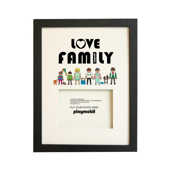 Črn stenski okvir 30x40 cm Love Family – Playmobil