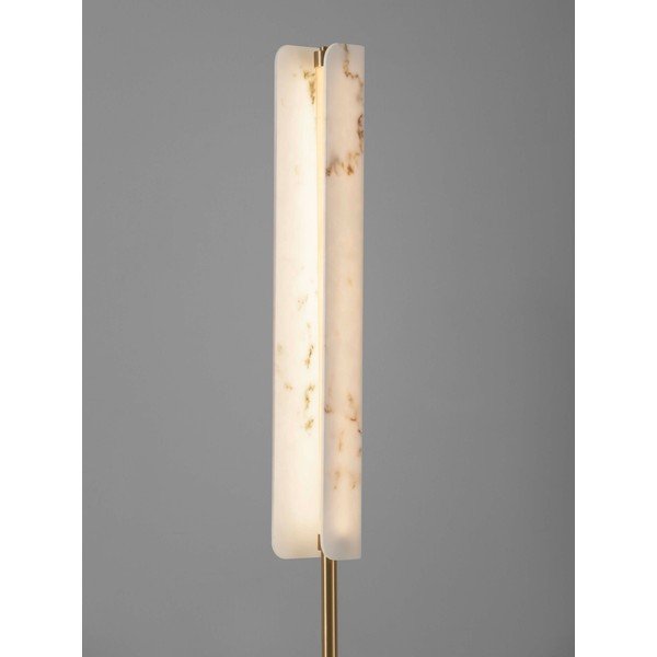 Kremno bela/medeninasta LED stoječa svetilka v marmornem dekorju (višina 160 cm) Aider – Nova Luce-image-2