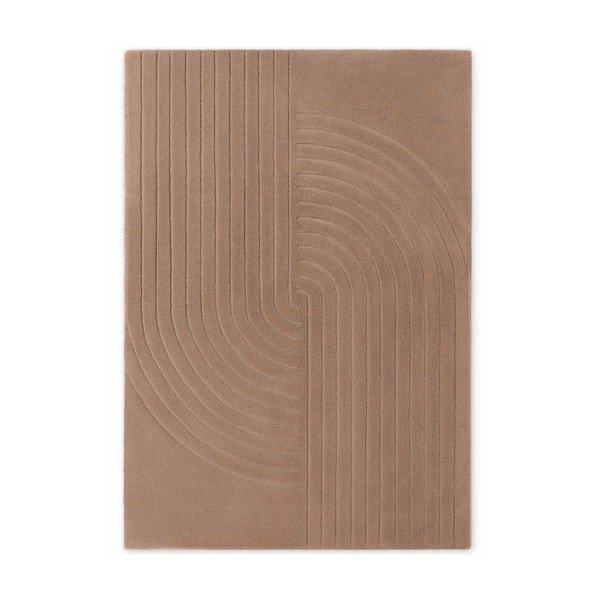 Bež ročno tkana volnena preproga 200x300 cm Arcura – Vikosa