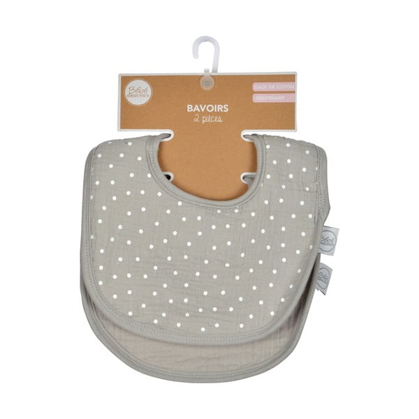 Sivi slinčki iz muslina v kompletu 2 ks – Bébé Douceur-image-3