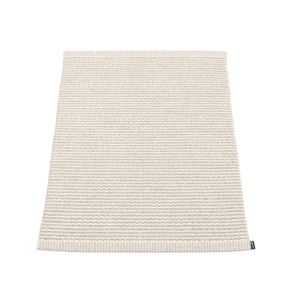 Kremno bela notranja in zunanja preproga 60x85 cm Mono Linen Vanilla – Pappelina