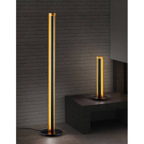 Črna LED zatemnitvena stoječa svetilka (višina 142,5 cm) Texel – Trio-image-2