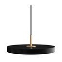 Črna LED viseča svetilka s kovinskim senčnikom ø 31 cm Asteria Mini – UMAGE