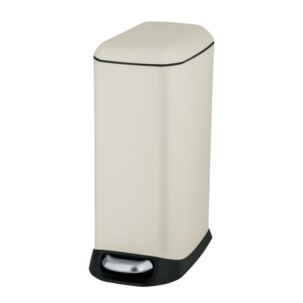 Kremno bel jeklen koš za smeti s pedalom 20 l Design – Wenko