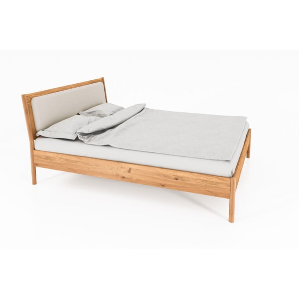 Oblazinjena hrastova zakonska postelja 160x200 cm Pola - The Beds