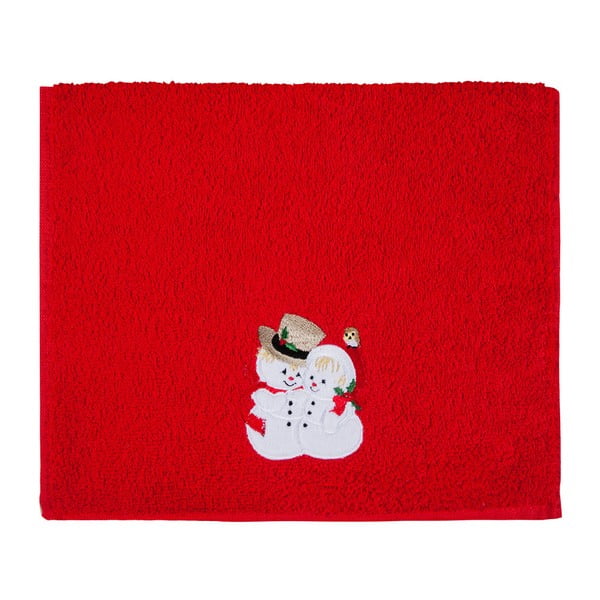Brisača Božični snežak rdeča, 30 x 50 cm