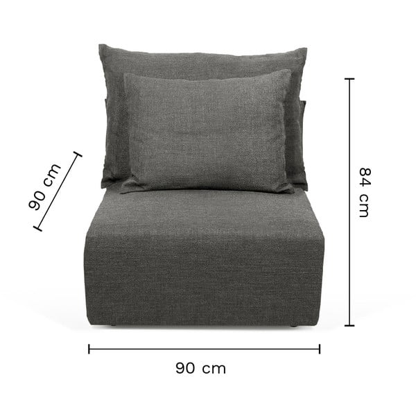 Antracitno siv kavč modul (srednji del) Dune - TemaHome-image-3