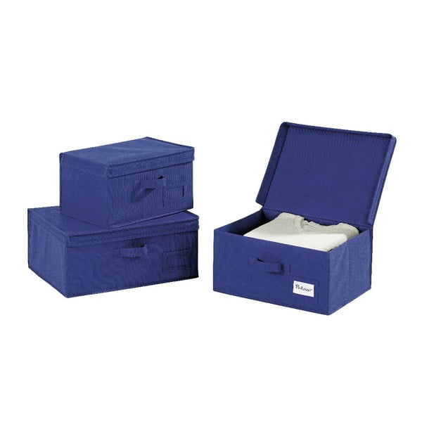 Modra škatla za shranjevanje Wenko Ocean, dolžina 39 cm