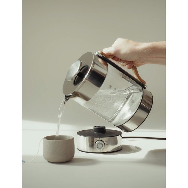 Steklen grelnik vode v srebrni barvi 1,2 l Emma – Stelton-image-1
