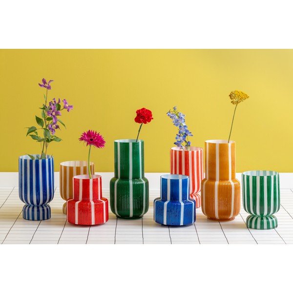 Rdeča steklena vaza (višina 26 cm) Rayado Retro – PT LIVING-image-3