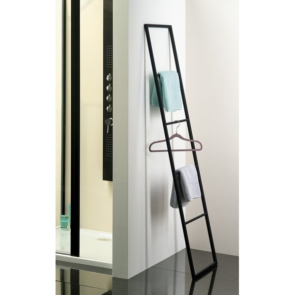 Mat črna lestev za brisače Ska – Sapho-image-1