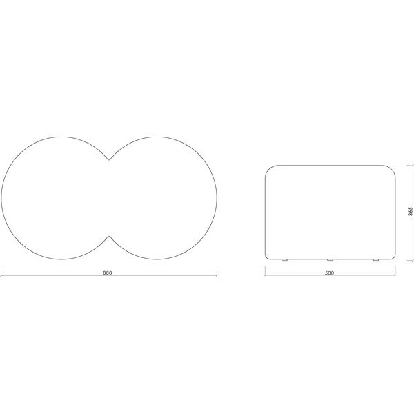 Temno rjav tabure iz tkanine bouclé Umbo – noo.ma-image-4