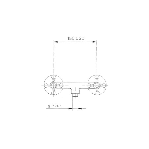 Stenska armatura za tuš v sijajno srebrni barvi (1 izhod) Antea – Sapho-image-2