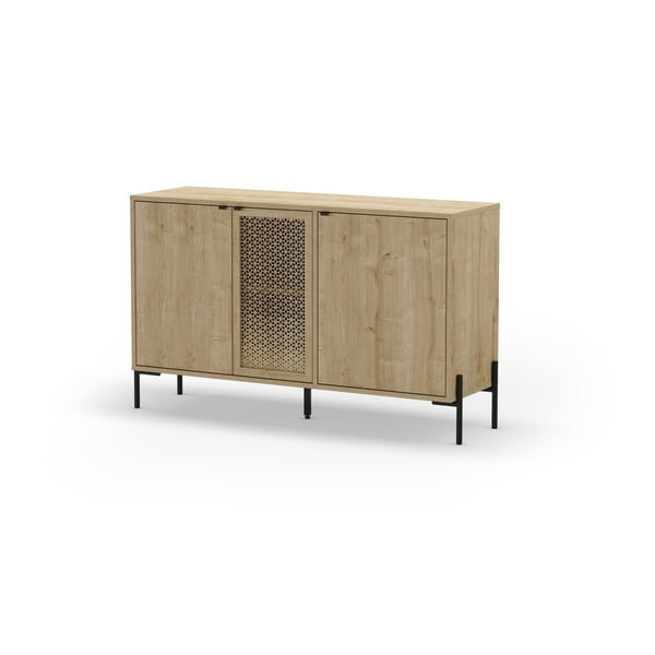 Nizka komoda v hrastovem dekorju 120x80 cm Inca – Marckeric-image-4