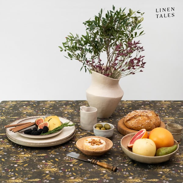 Lanen namizni prt 140x250 cm Woodland – Linen Tales-image-1