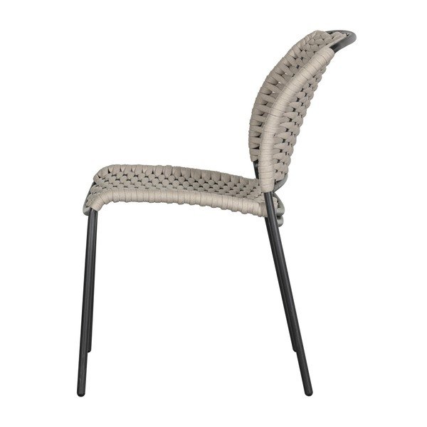 Črno-bež kovinski vrtni stoli v kompletu 2 ks Taku – Exotan-image-3