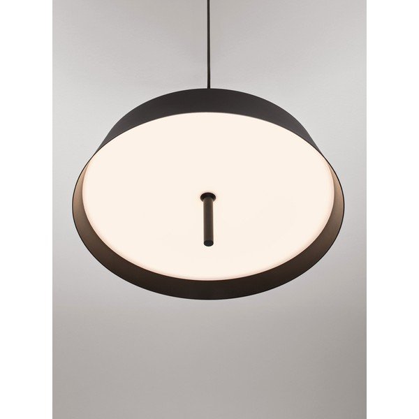 Mat črna aluminijasta LED zatemnitvena viseča svetilka ø 45 cm Velio – Nova Luce-image-1