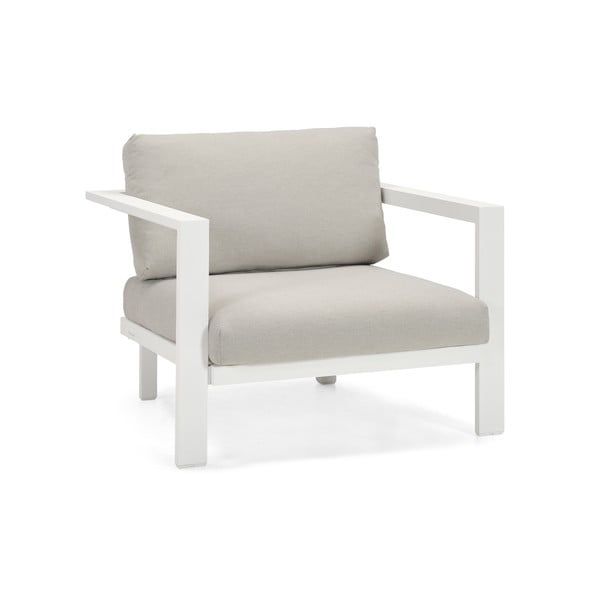 Kremno bel vrtni fotelj Cubic – Diphano