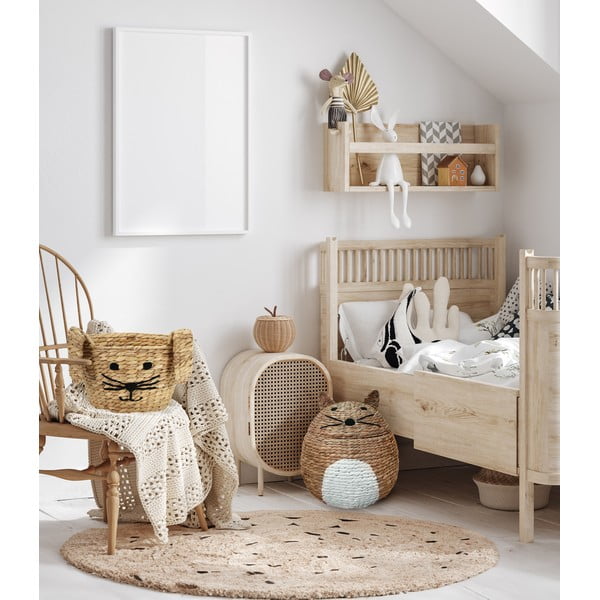 Otroška škatla za shranjevanje iz vodne hijacinte v naravni barvi ø 40x43 cm Cat – Compactor-image-2