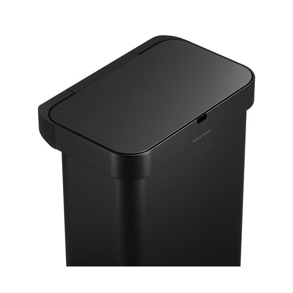 Črn brezstični jeklen koš za smeti 58 l Sensor – simplehuman-image-1