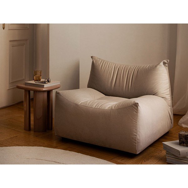 Siv žameten fotelj Tove – Micadoni -image-1