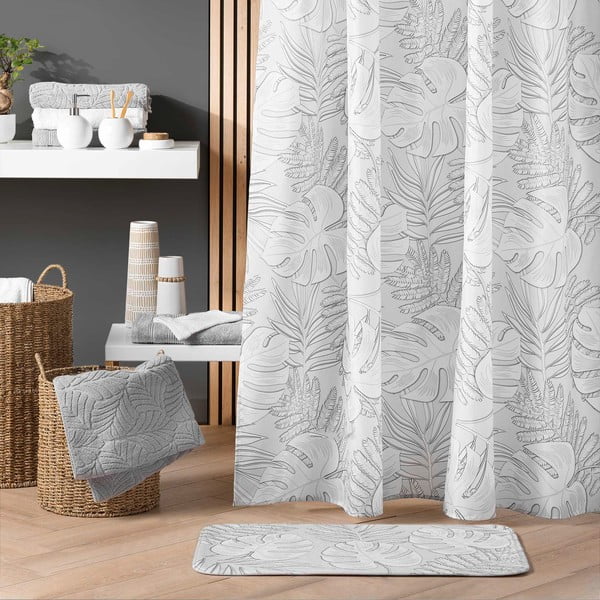 Svetlo siva kopalniška preproga 45x75 cm Amber – douceur d'intérieur-image-2