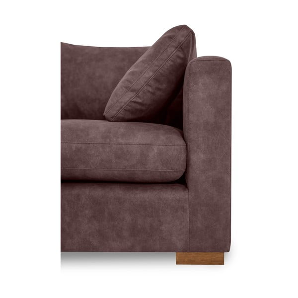 Temno rjava kotna sedežna garnitura iz umetnega usnja (levi kot) Hamburg – Scandic-image-4