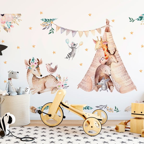 Otroške stenske nalepke Ambiance Rabbits Woodland-image-1