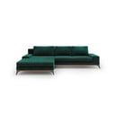 Zelena raztegljiva sedežna garnitura z žametnim oblazinjenjem Windsor & Co Astre, levi kot