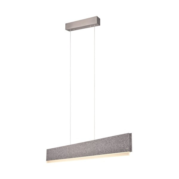 Siva LED viseča svetilka z glasovnim upravljanjem s pomočjo mobilne aplikacije s tekstilnim senčilom Cicara – CINQUE-image-1