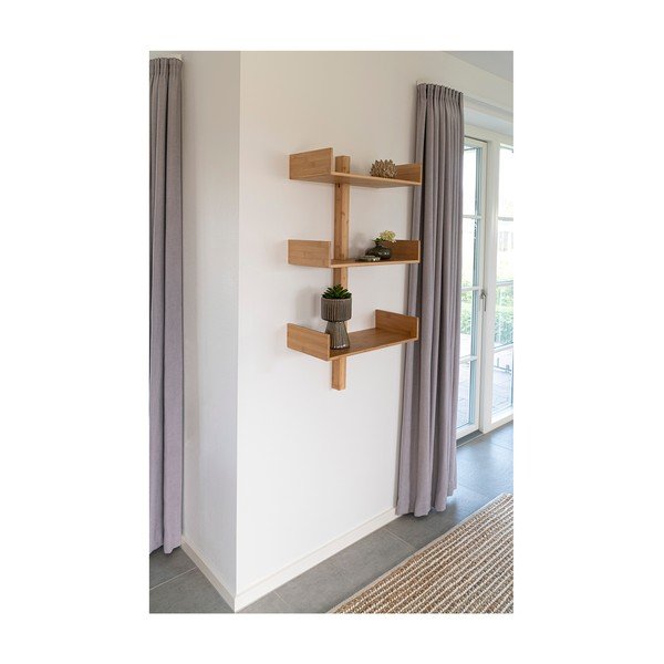 Večnivojska bambusova polica v naravni barvi 50 cm Villa – House Nordic-image-1