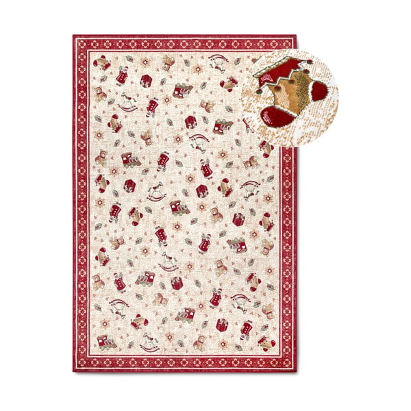 Rdeča preproga z božičnim motivom iz mešanice bombaža 160x230 cm Toy's Delight Red Christmas – Villeroy&Boch