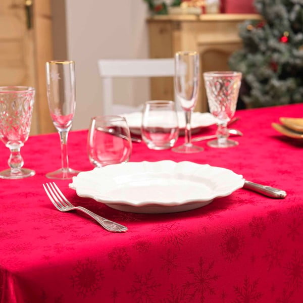 Namizni prt z božičnim motivom iz žakarja 140x300 cm Flocons – douceur d'intérieur-image-2