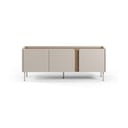 Kremno bela/naravna TV omarica v hrastovem dekorju 140x53x35 cm Lucile – Marckeric