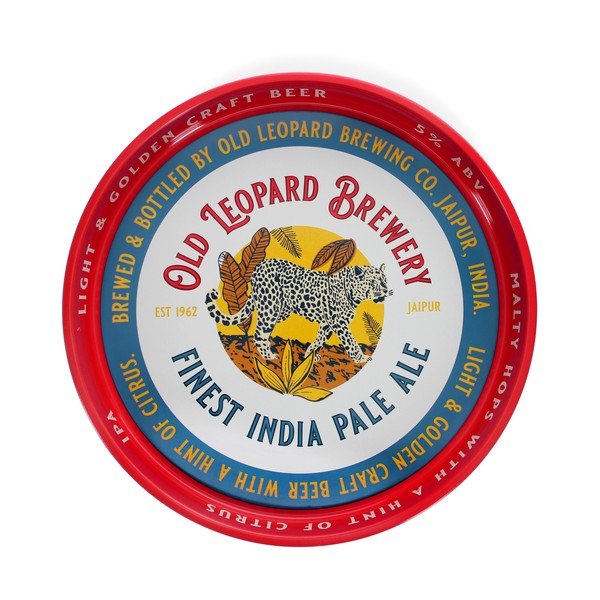 Kovinski pladenj ø 33 cm Old Leopard Brewery – Rex London