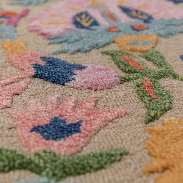 Ročno tkan volnen tekač 80x300 cm Amira Floral  – Flair Rugs-image-2