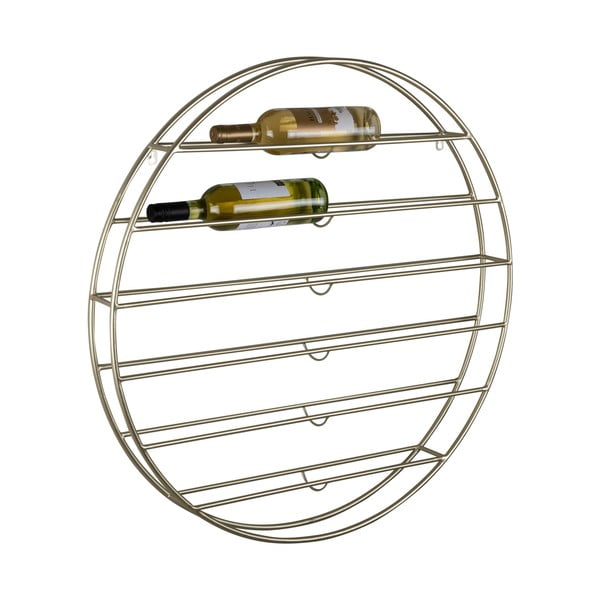 Stensko kovinsko držalo za vino v zlati barvi za 12 steklenic 80x80x9 cm Redondo – PT LIVING-image-3