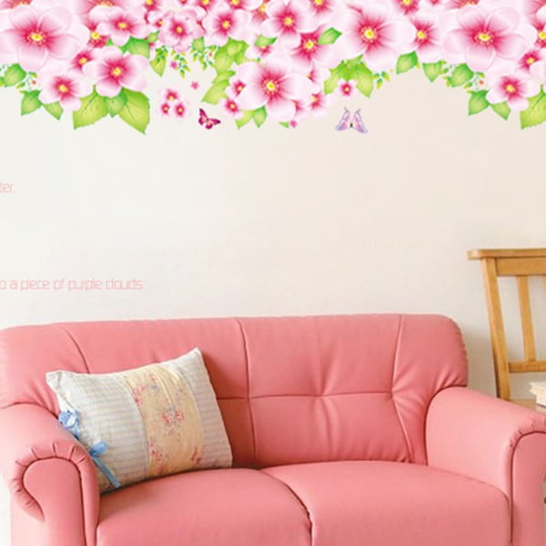 Nalepka Ambiance Hedge in roza cvetje
