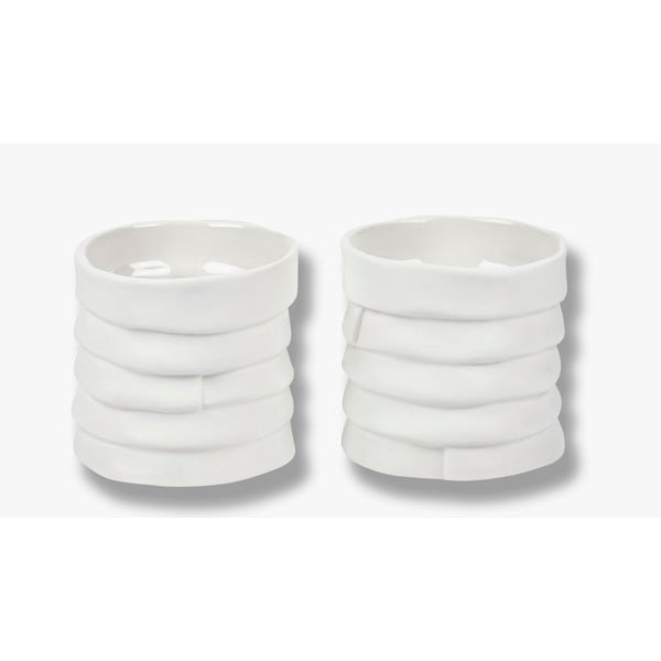 Porcelanasti svečniki v kompletu 2 ks Ribbon – Mette Ditmer Denmark