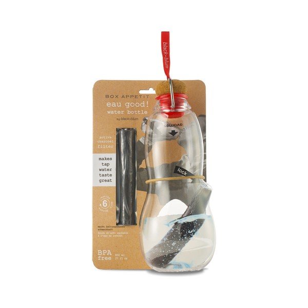 Rdeča steklenička s filtrom z aktivnim ogljem Black + Blum Eau Good, 800 ml-image-1