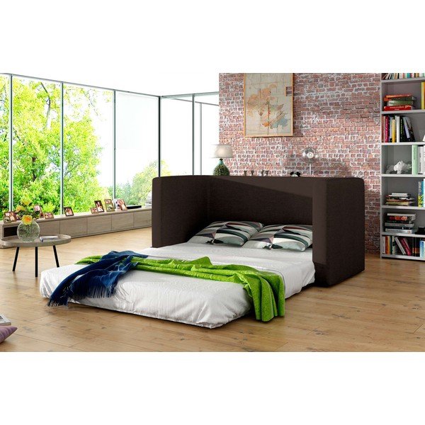 Rjava raztegljiva sedežna garnitura iz šenilje 132 cm Neva – ELTAP-image-2