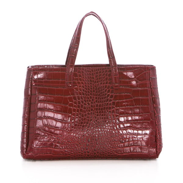 Bordo usnjena torbica Federica Bass Eris-image-3
