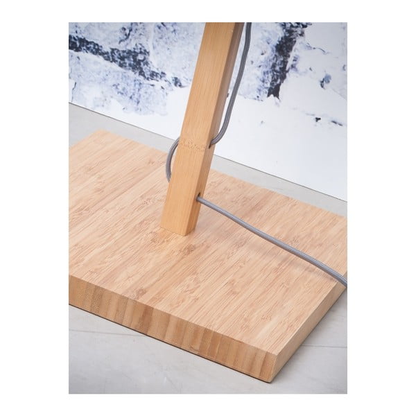 Talna svetilka z belim senčnikom in bambusovo strukturo Good&Mojo Fuji-image-3