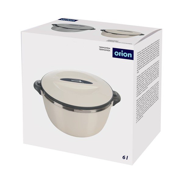 Kremno bela termovka za hrano 6 l Termo – Orion-image-4