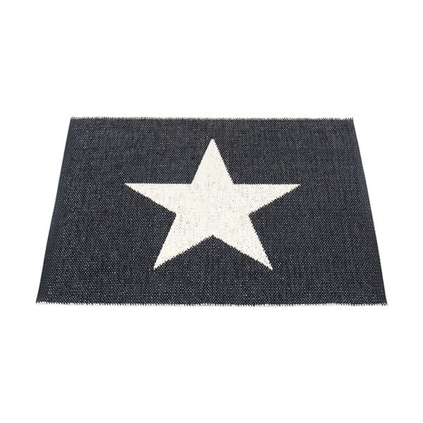 Črno-bela notranja in zunanja preproga 70x90 cm Viggo Black – Pappelina