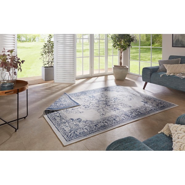 Modro-krem zunanja preproga NORTHRUGS Borbon, 160 x 230 cm-image-1