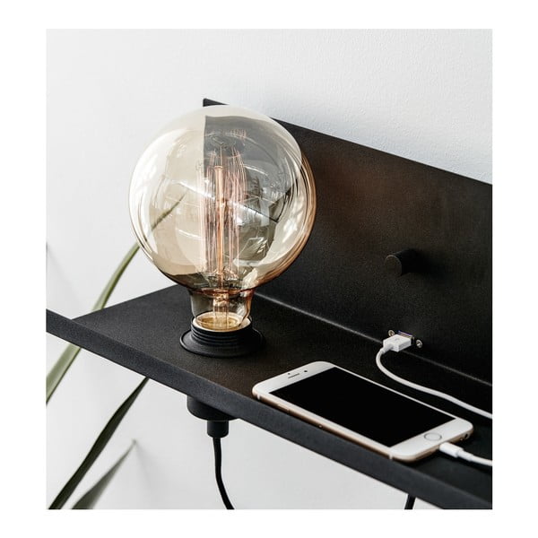 Črna stenska svetilka s polnilno postajo USB Markslöjd Multi-image-2