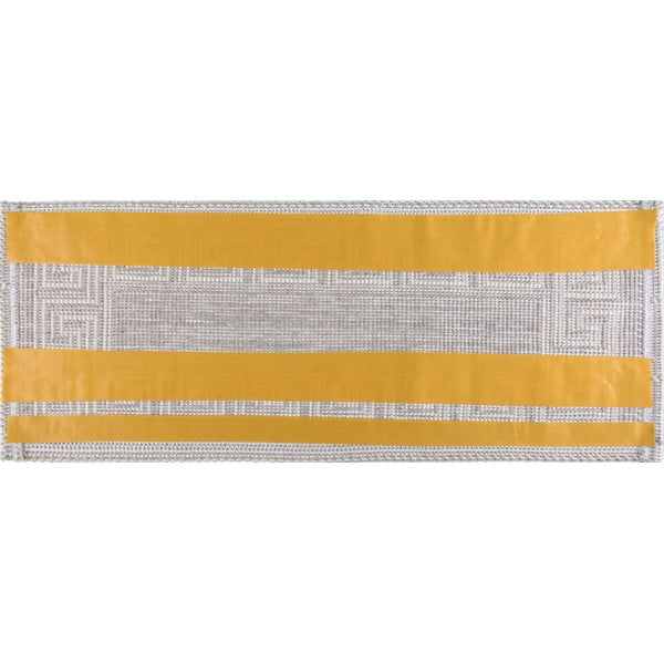 Kremno beli bombažni komplet preprog za stopnice 16 ks 25x65 cm Versace Bej – Vitaus-image-1