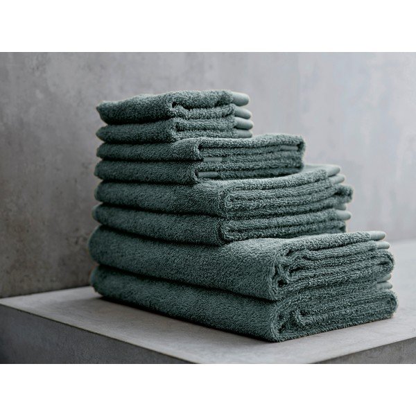 Zelena frotirasta bombažna brisača Södahl Leaf, 60 x 40 cm-image-1