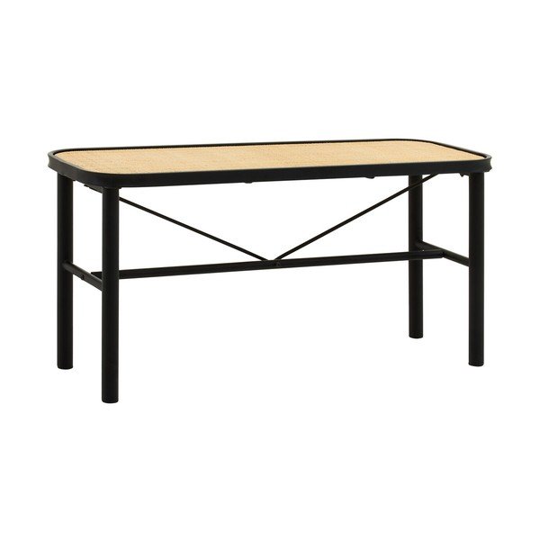 Črna/v naravni barvi klop iz ratana Depok – Premier Housewares